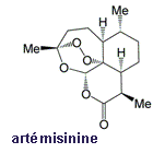 โครงสร้างของ artemisinin ภายในมี endoperoxide bridge